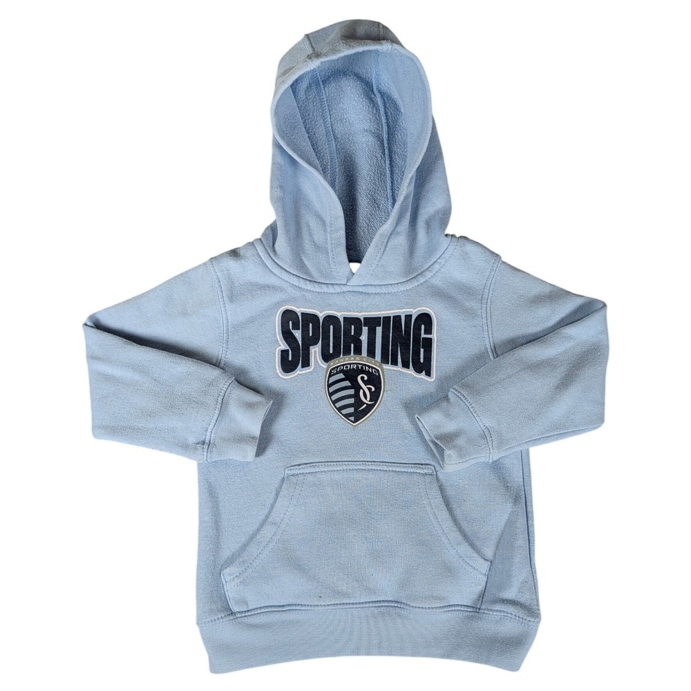 Kids Sporting KC MLS Light Blue‎ Pullover Hoodie Soccer Fan Sweatshirt